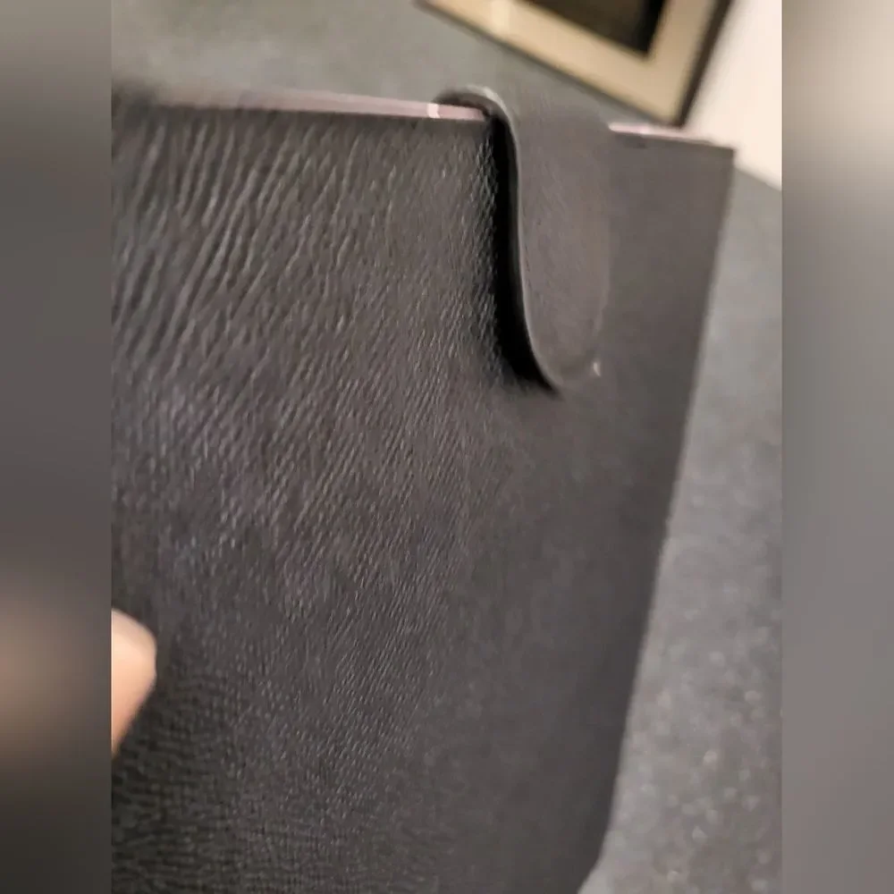 Dolce and Gabbana Black Pebbled Leather Drawing Tablet IPad Holder GUC